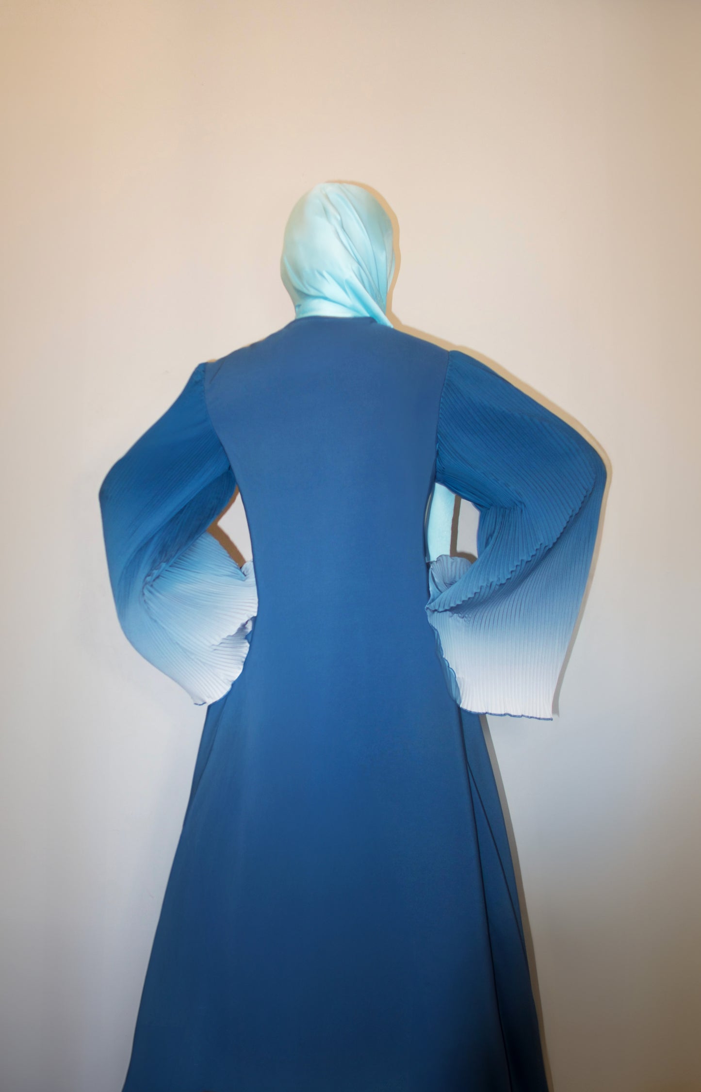 Gradient Long Sleeve Abaya | Blue