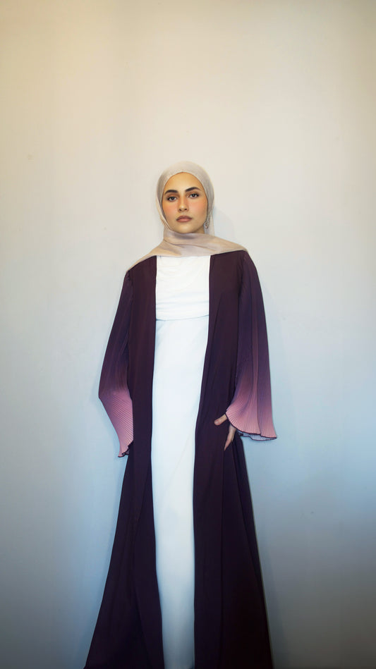 Gradient Long Sleeve Abaya | Purple