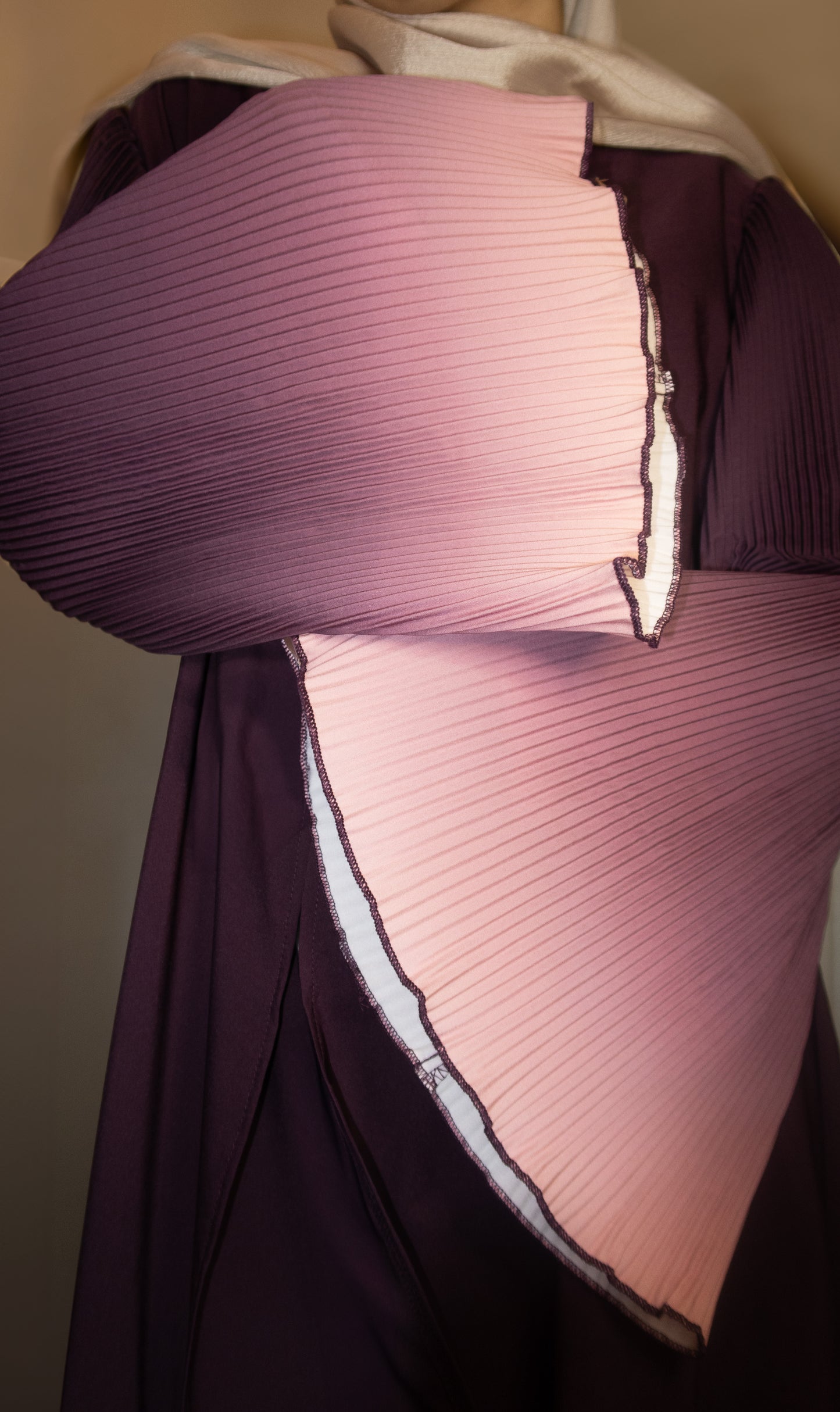 Gradient Long Sleeve Abaya | Purple